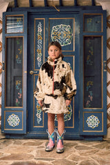 COW FUR SKIRT BEIGE