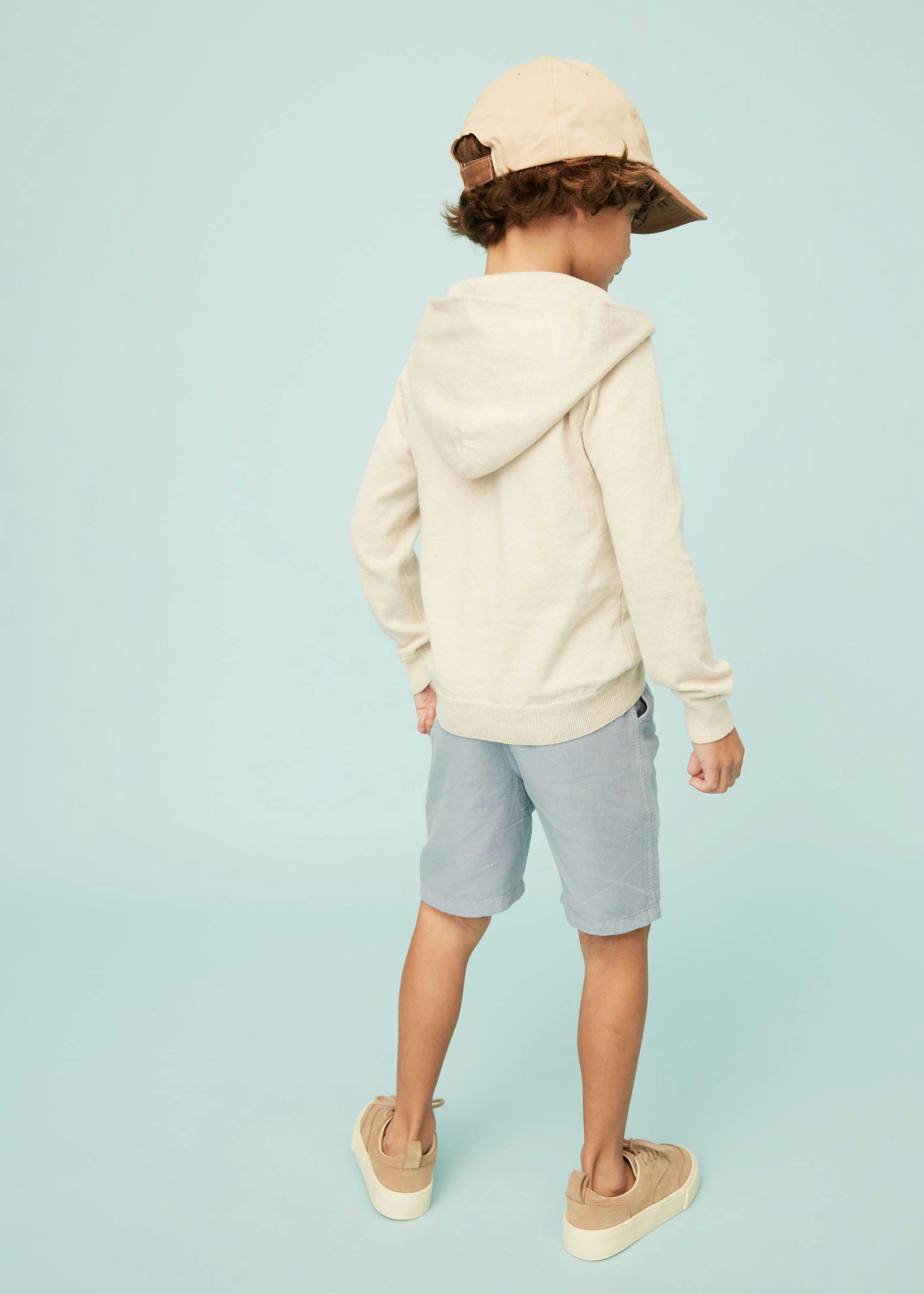 Beige Cotton Hoodie