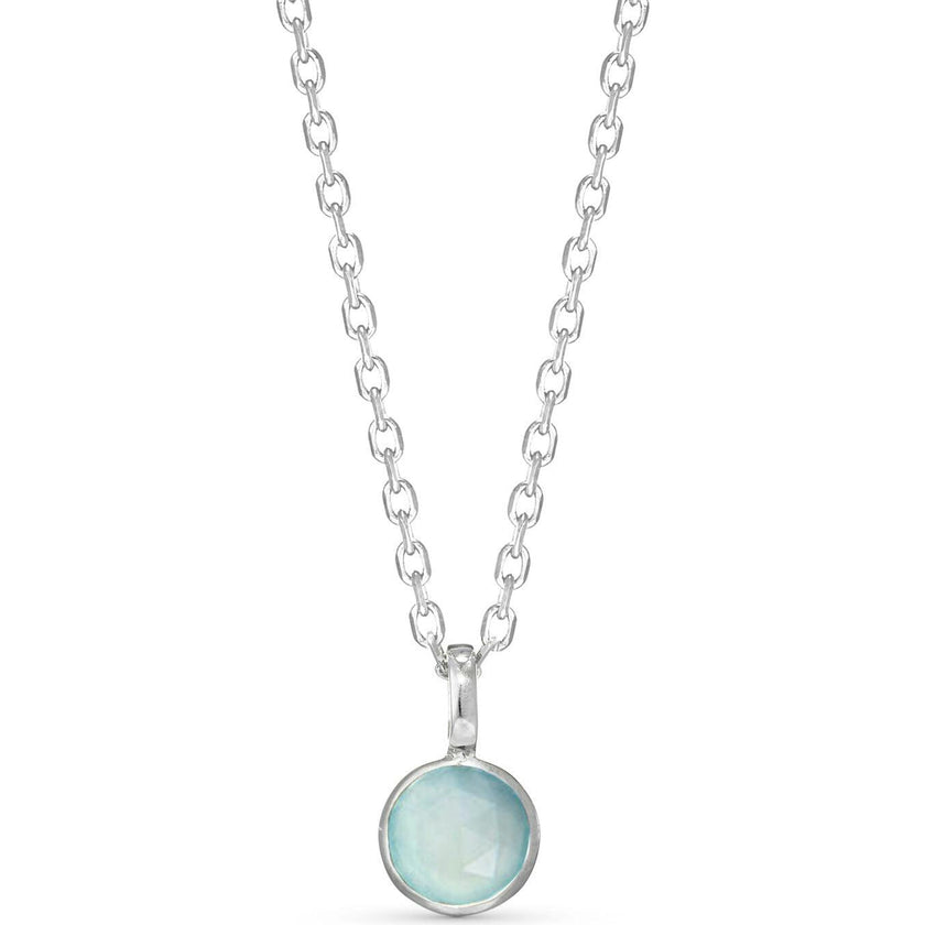 Personalized Birthstone Necklace, Sterling Silver