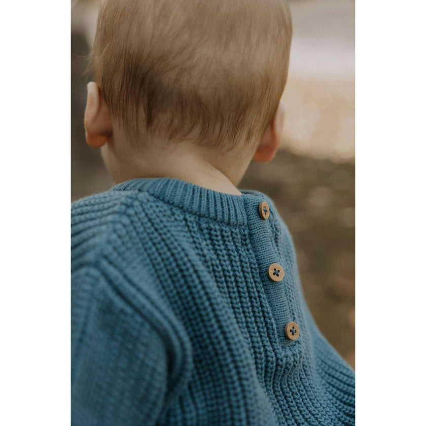 Hunter Chunky Knit Set in Bluestone