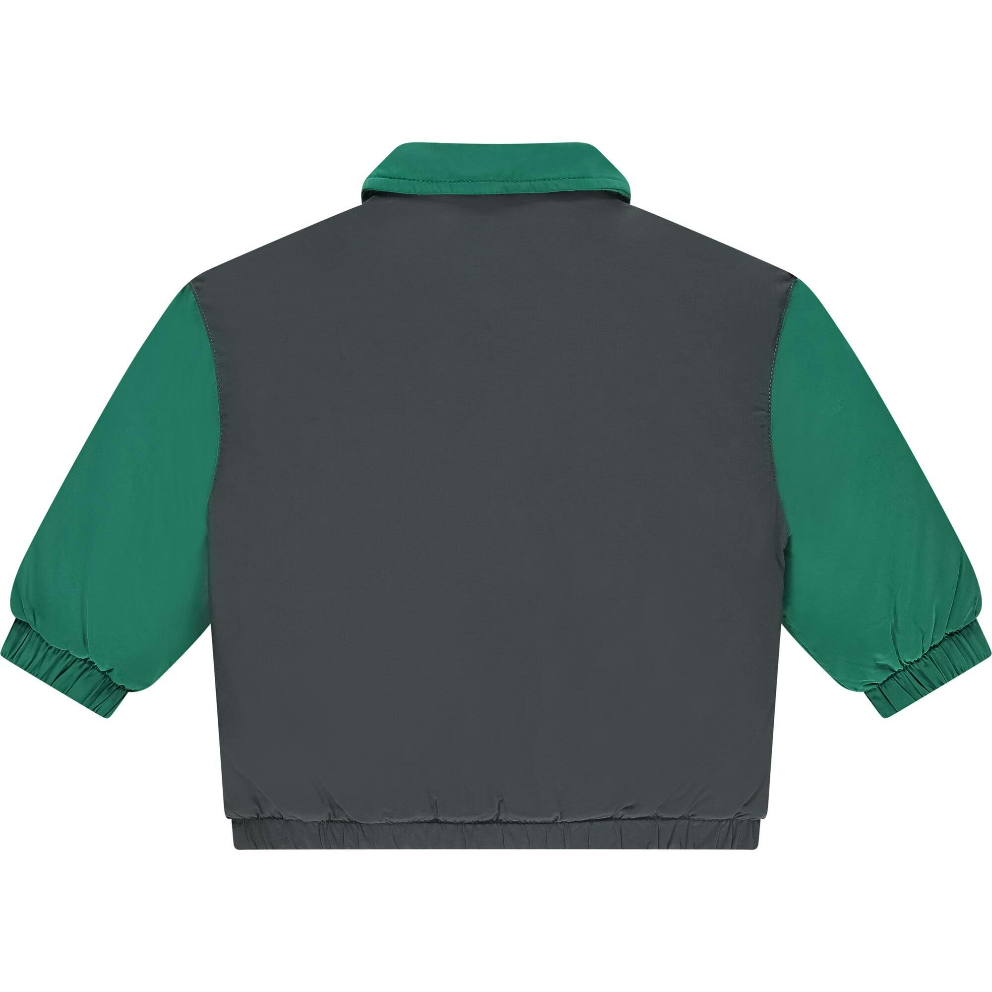 Colorblock Nylon Bomber Jacket