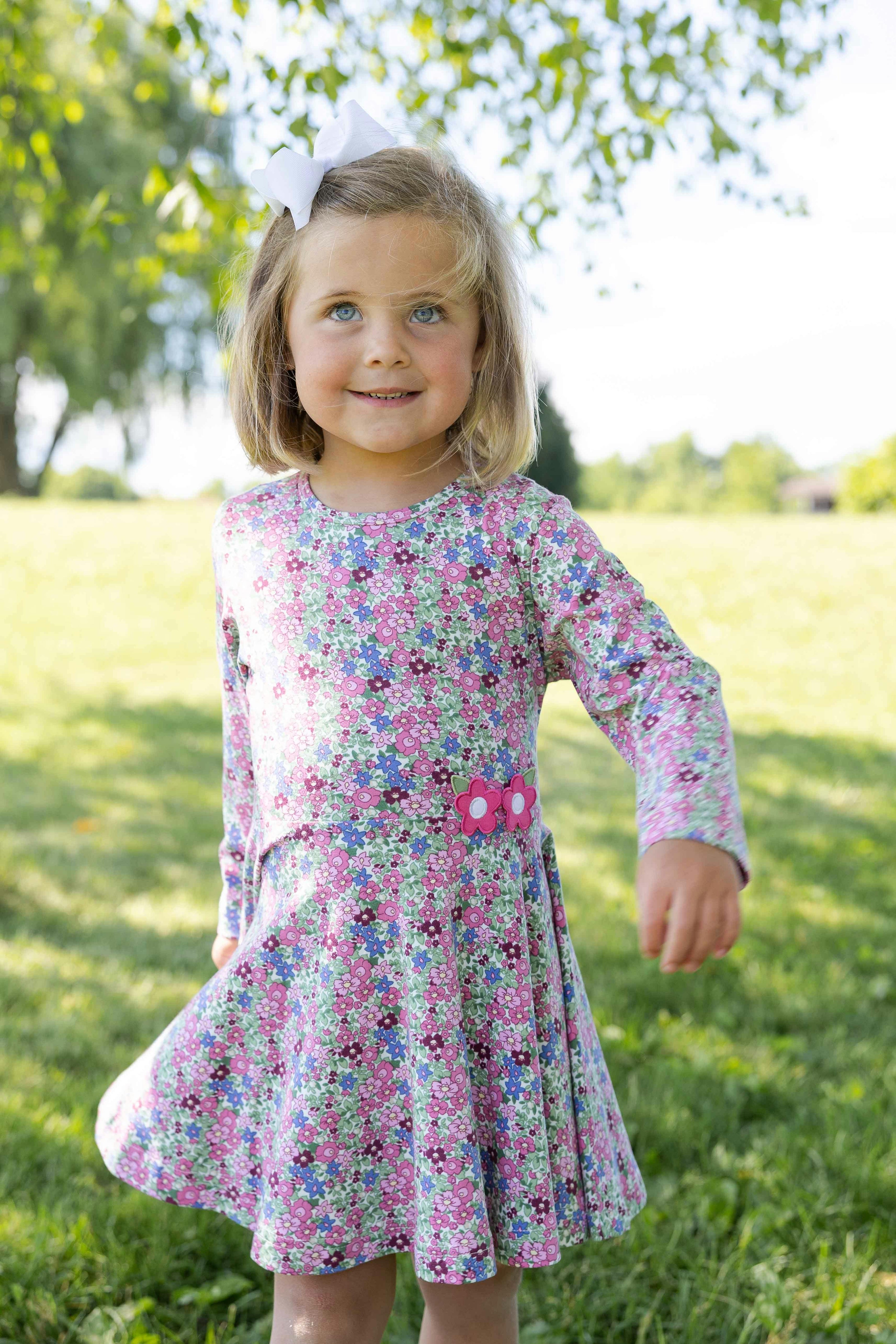 Floral Knit Dress with Flowers