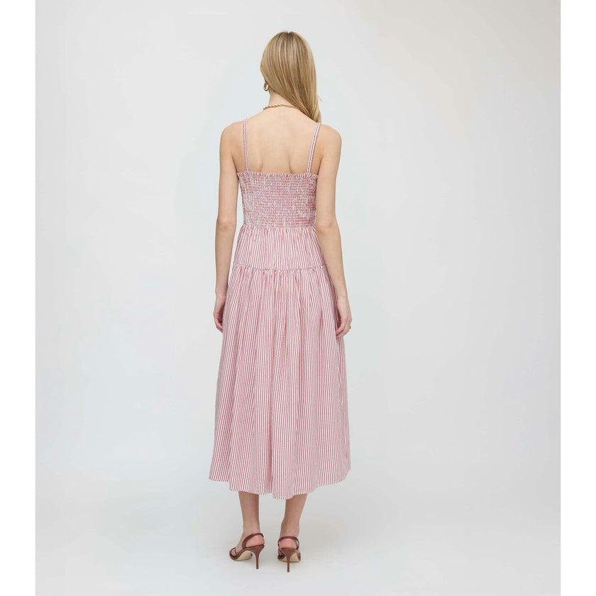 The Rebecca Nap Dress - Red Ticking Stripe
