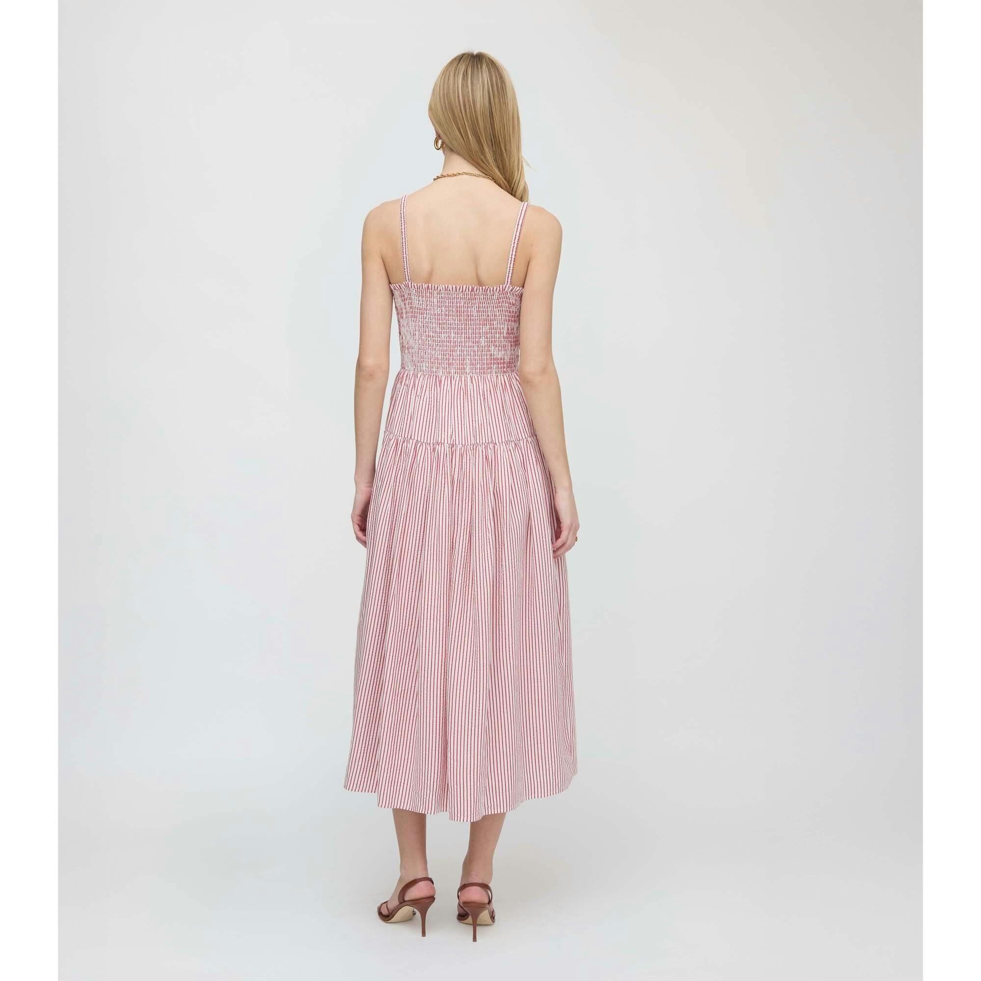 The Rebecca Nap Dress - Red Ticking Stripe
