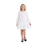 White Tiered Lace Dress