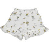 All-Over Sea Theme Print Ruffle Hem Shorts