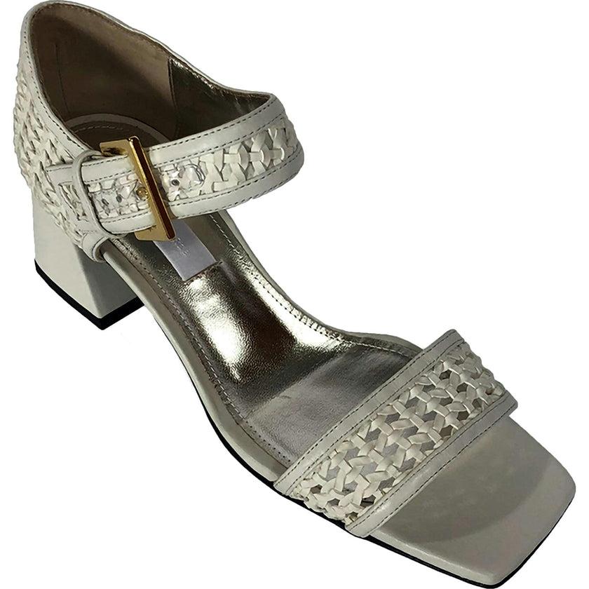 Women's Woven Maryjane Sandal, White