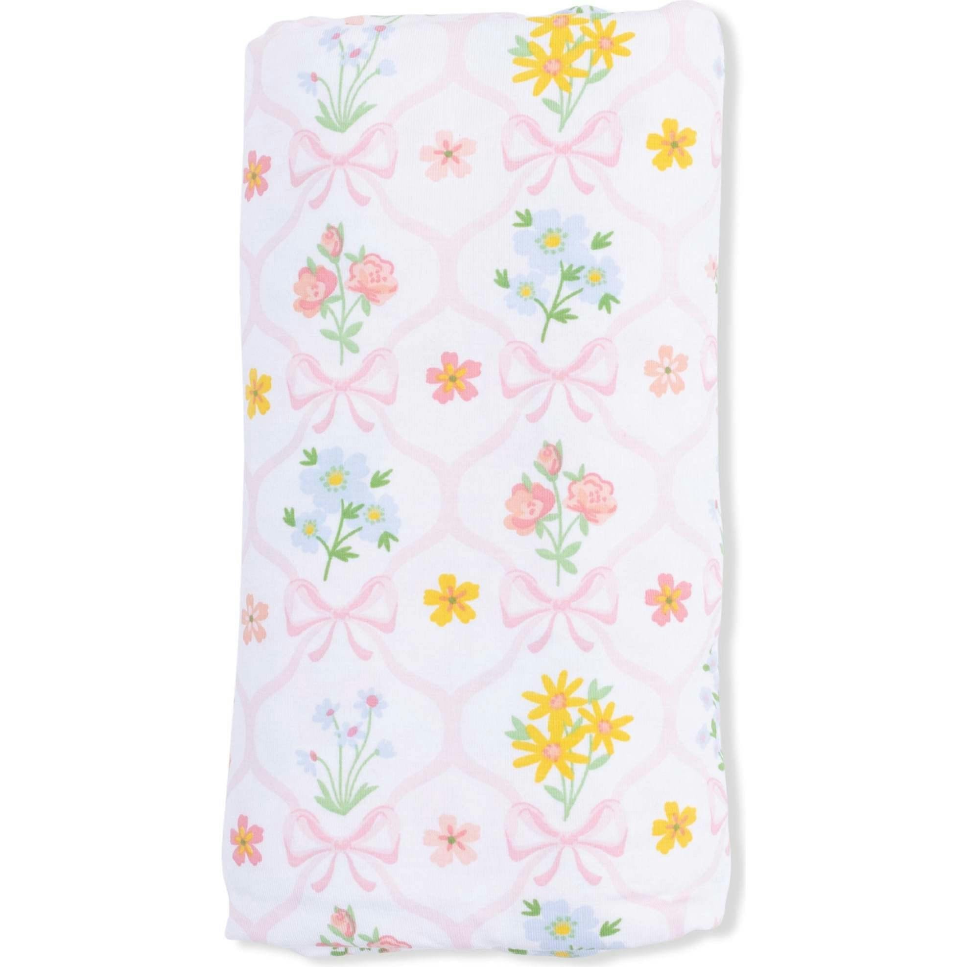 Spring Blooms Bow Trellis - Swaddle Blanket