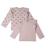 Organic Ruffle Long Sleeve Top Set of 2
