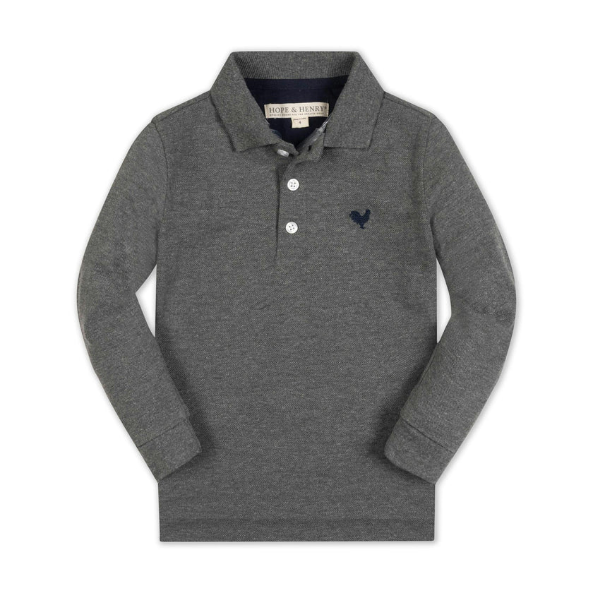 Organic Long Sleeve Pique Polo