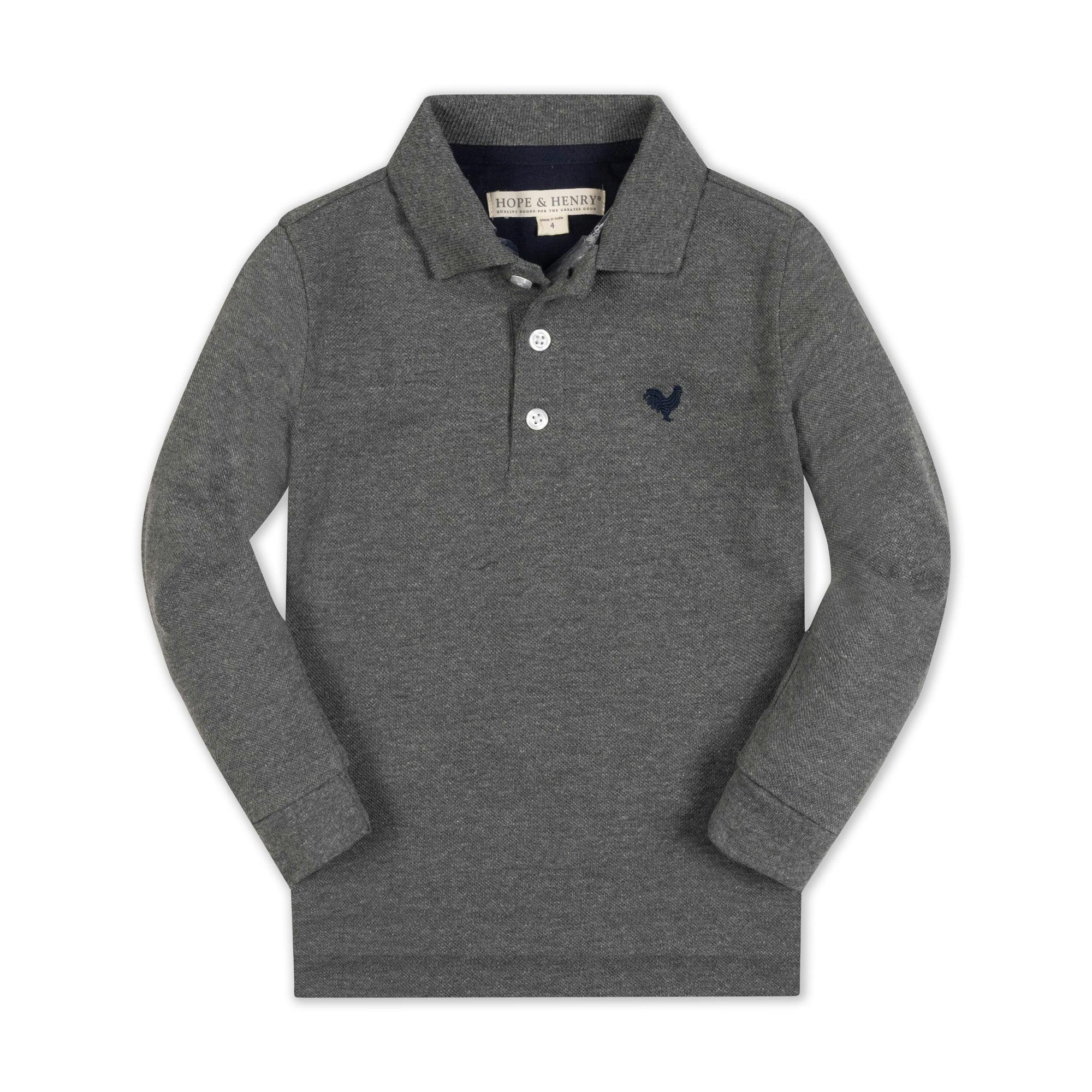Organic Long Sleeve Pique Polo