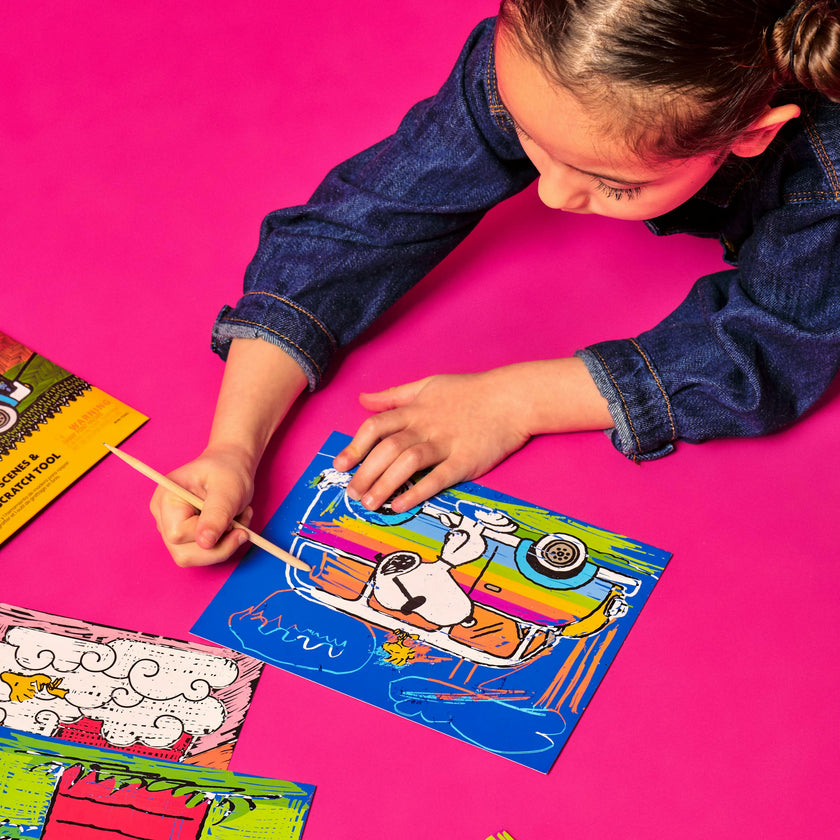 OOLY x Peanuts Scratch Art Kit - 12 Cards