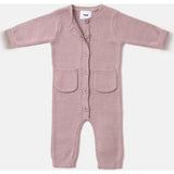Chunky Ribbed Knit Round Neck Long Sleeve Fitted Romper