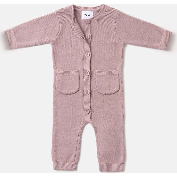 Chunky Ribbed Knit Round Neck Long Sleeve Fitted Romper