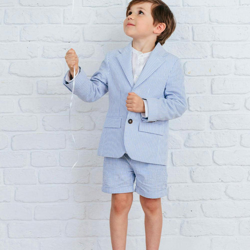 Sebastian Blazer in Pale Blue Stripe