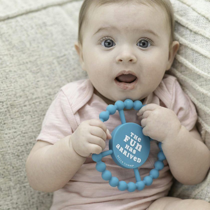 Fun Has Arrived Beaded Round Grip Silicon Teether