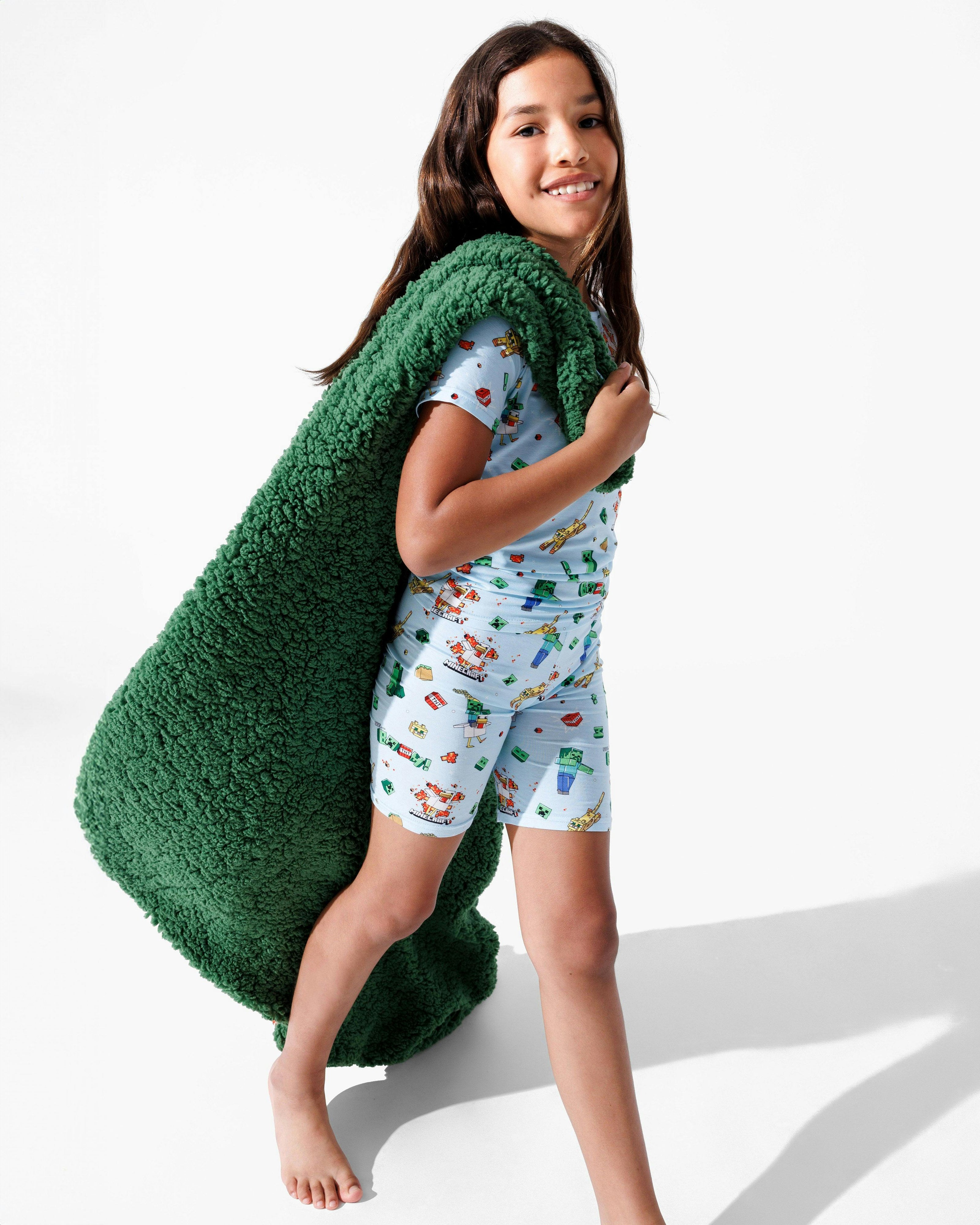 Minecraft: Chicken Jockey Bamboo Kids Pajama Short Set