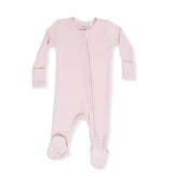 Solid Veiled Pink - 2 Way Zipper Footie