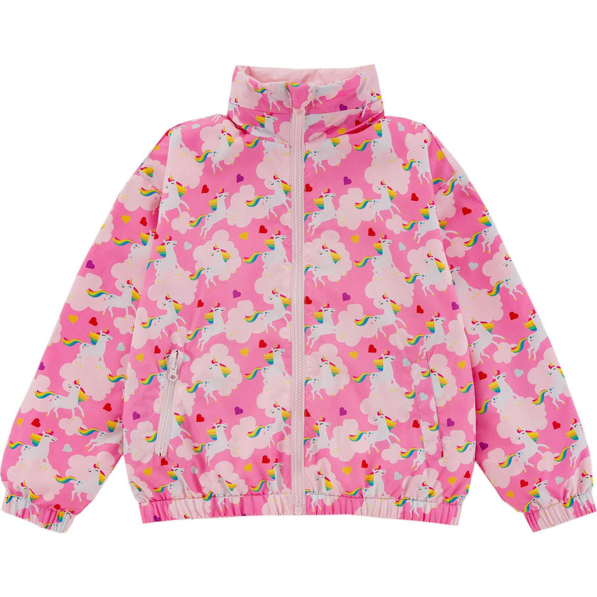 Max Reversible Rain Jacket Windbreaker, Dancing Unicorn