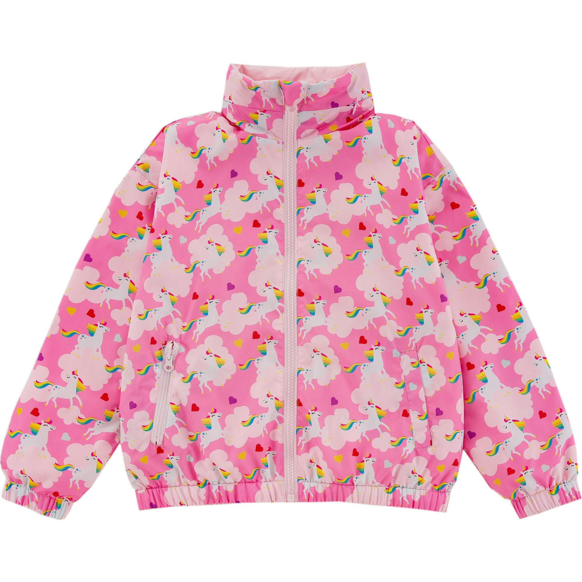 Max Reversible Rain Jacket Windbreaker, Dancing Unicorn