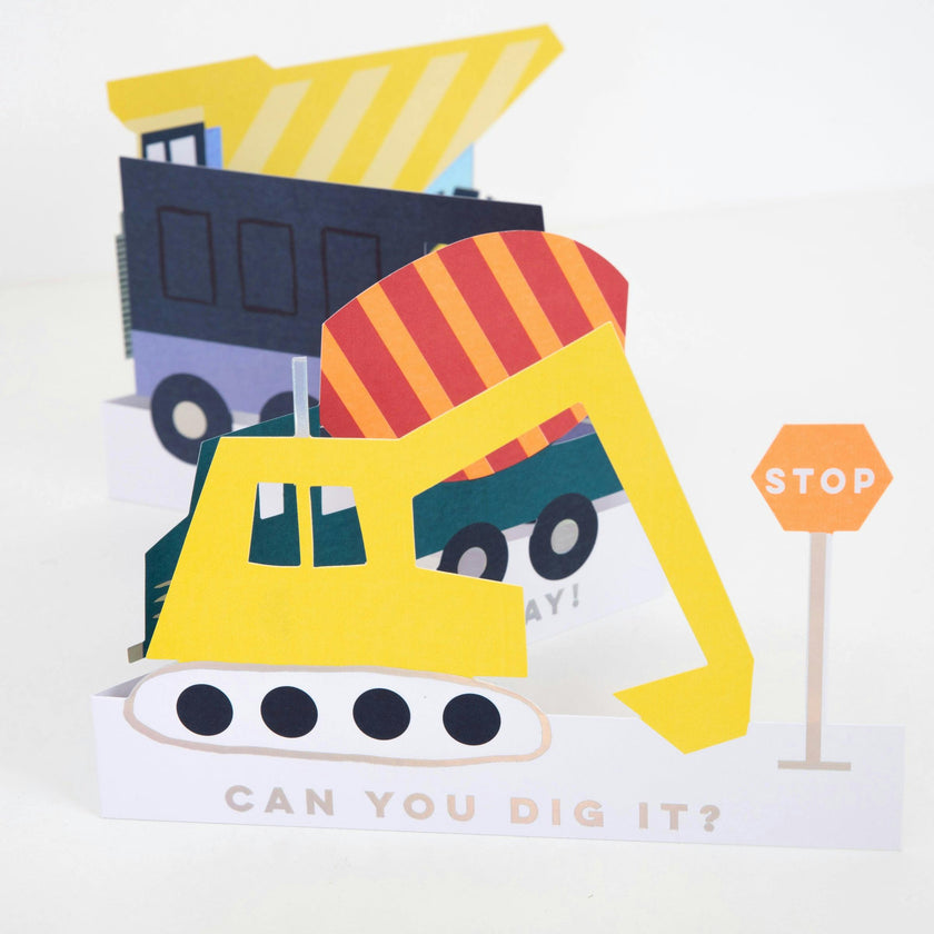 Construction Concertina Card