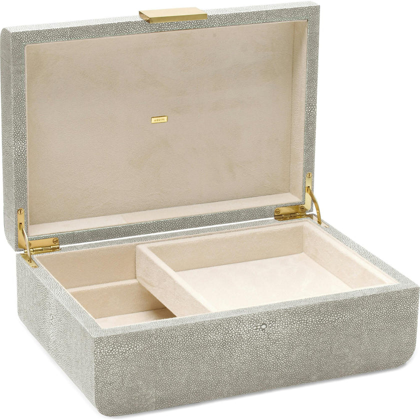 Modern Shagreen Large Jewelry Box