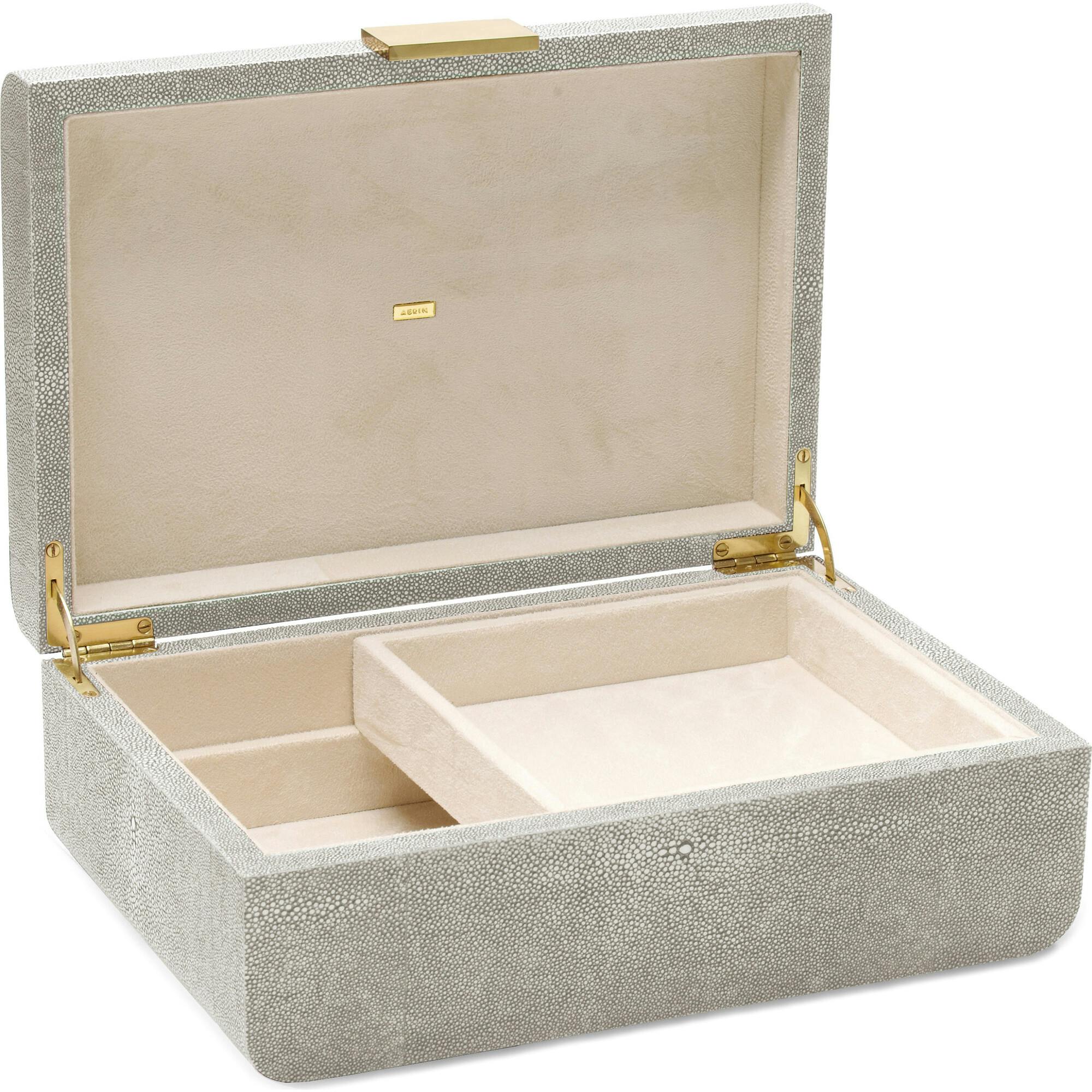 Modern Shagreen Large Jewelry Box