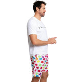 Men's Drawbertson Drippy Lips Sleep Shorts - Organic Cotton Poplin