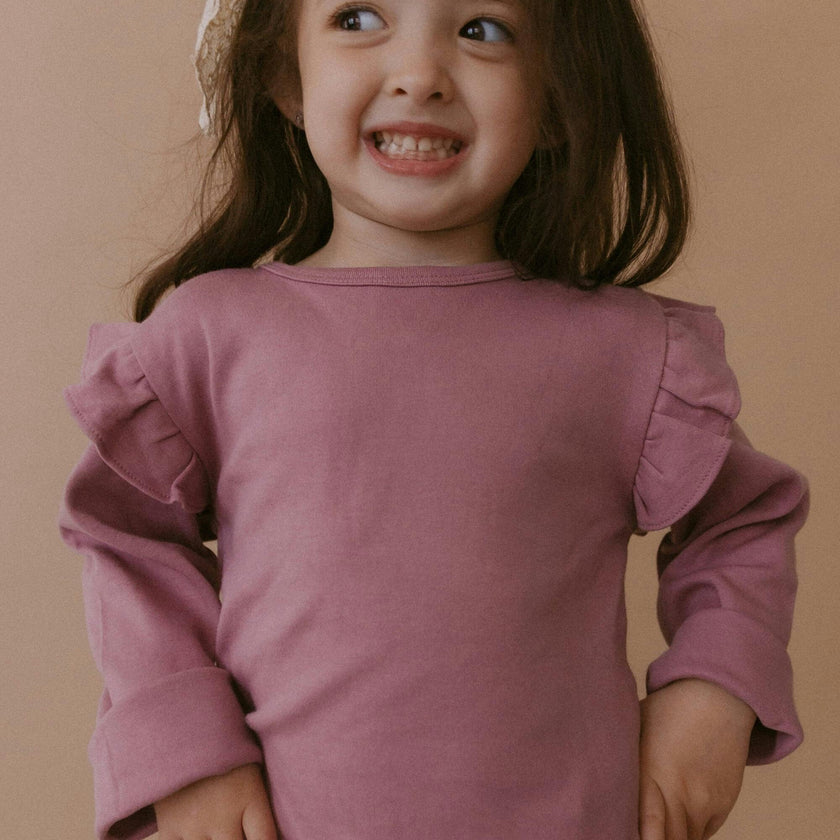 Organic Ruffle Long Sleeve Top Set of 2
