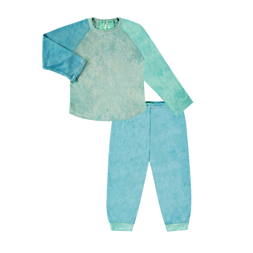 Garment Dyed Marble Slub Rib Tee and Jogger Set