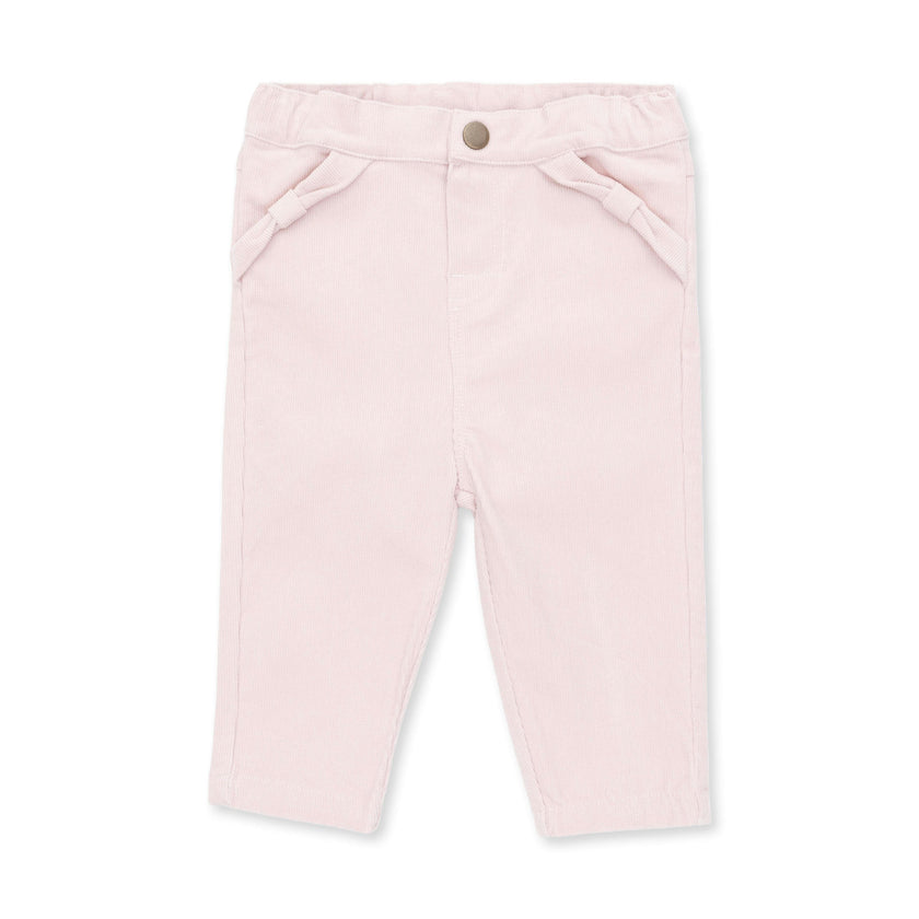 Veiled Pink Corduroy - Adjustable Pants and Bow Pocket