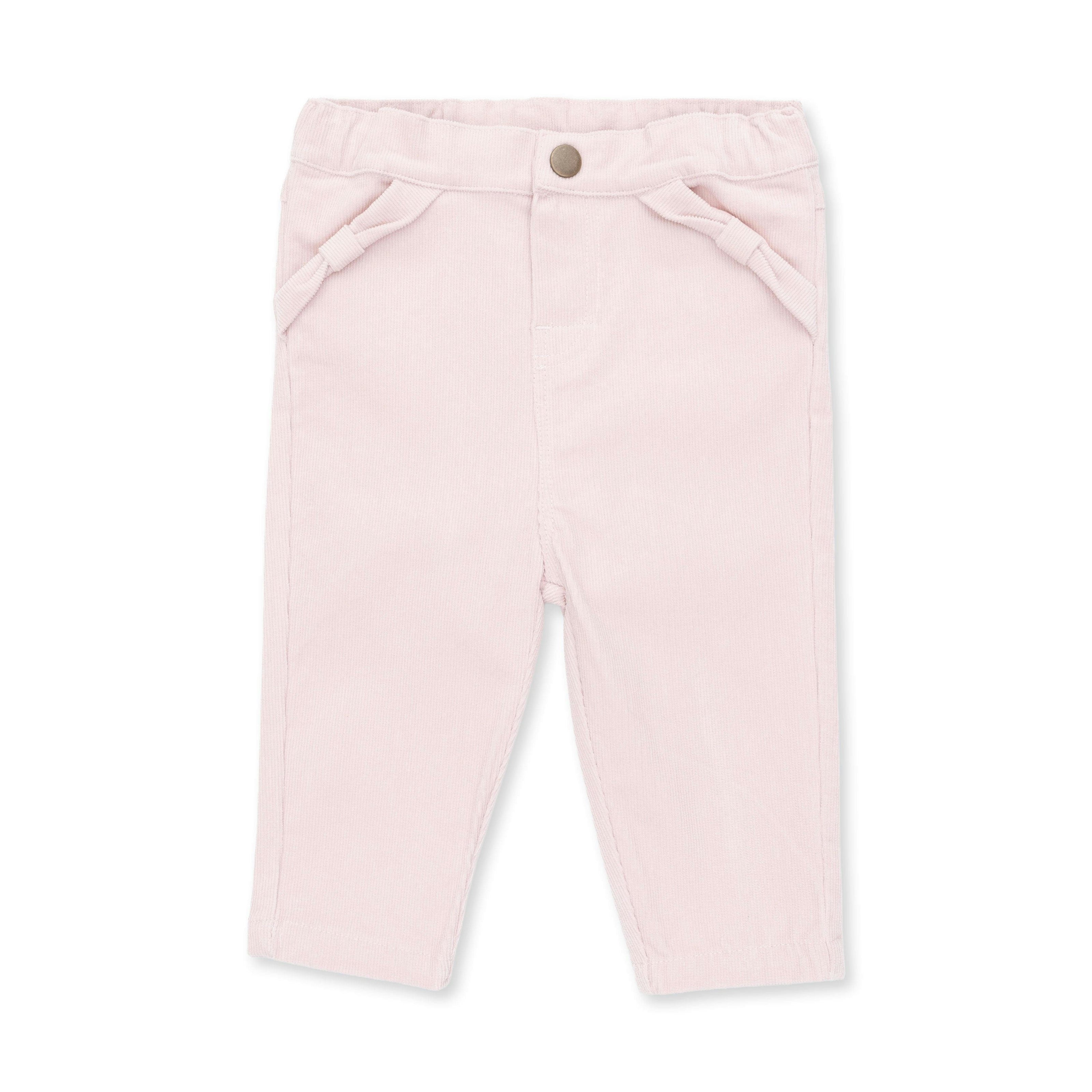 Veiled Pink Corduroy - Adjustable Pants and Bow Pocket