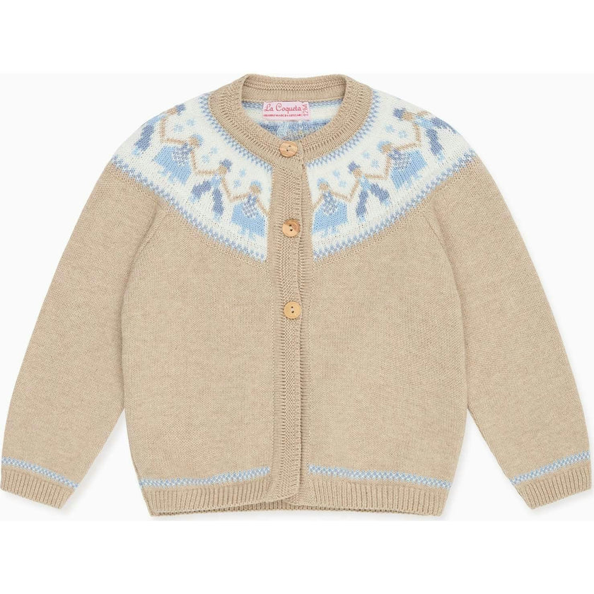 Oatmeal Aubrey Cotton Baby Cardigan