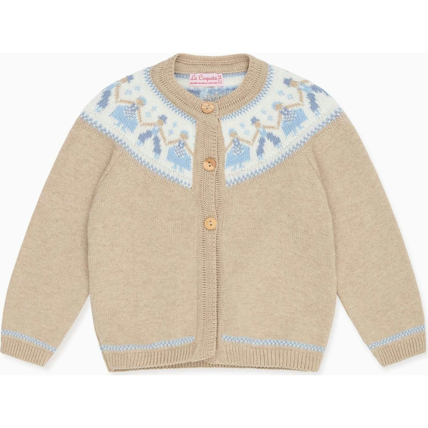 Oatmeal Aubrey Cotton Baby Cardigan