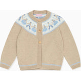 Oatmeal Aubrey Cotton Baby Cardigan