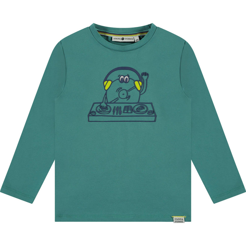 DJ Hot Tunes Print Long Sleeve T-Shirt