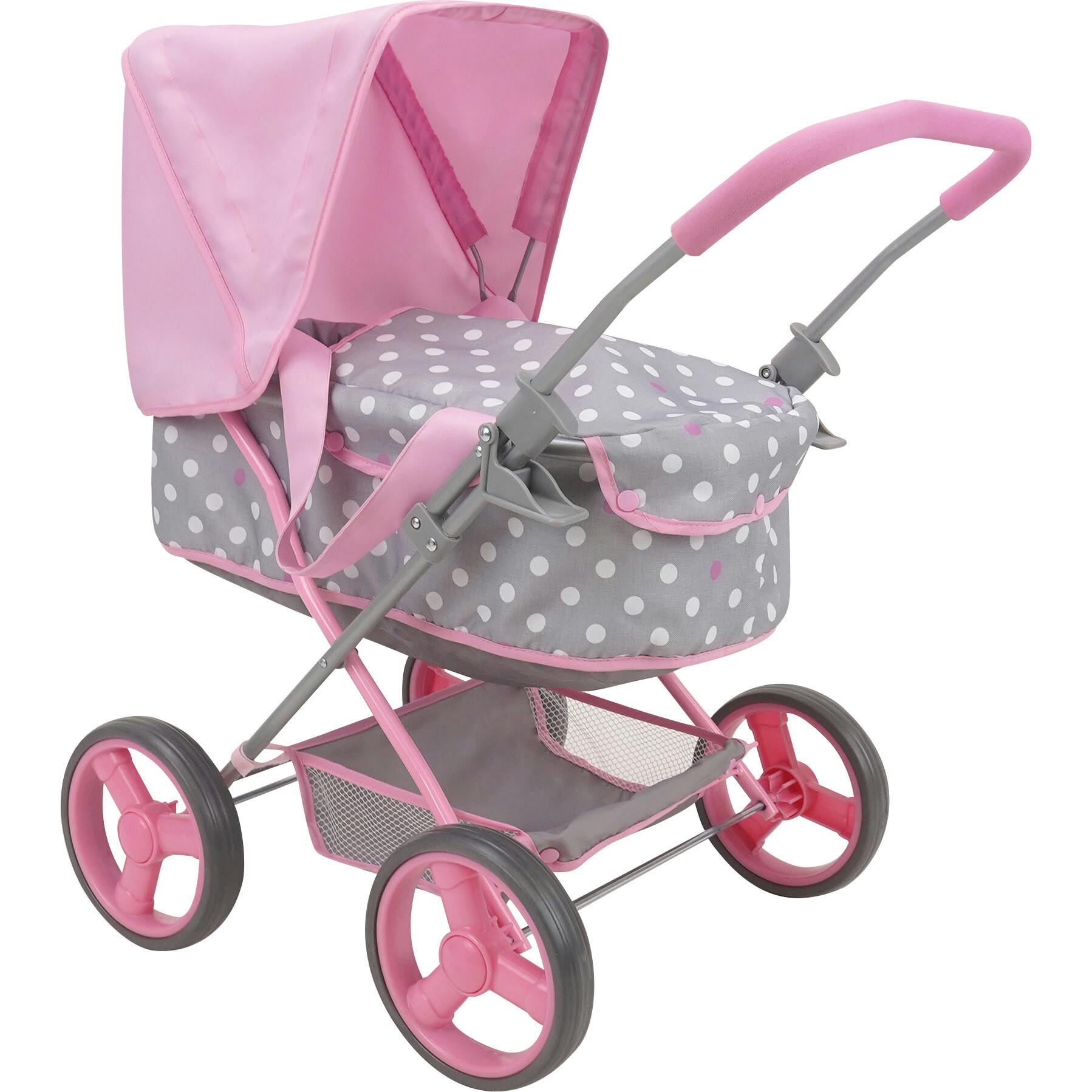 Cotton Candy Pink Baby Doll Pram Doll Accessory - Pink