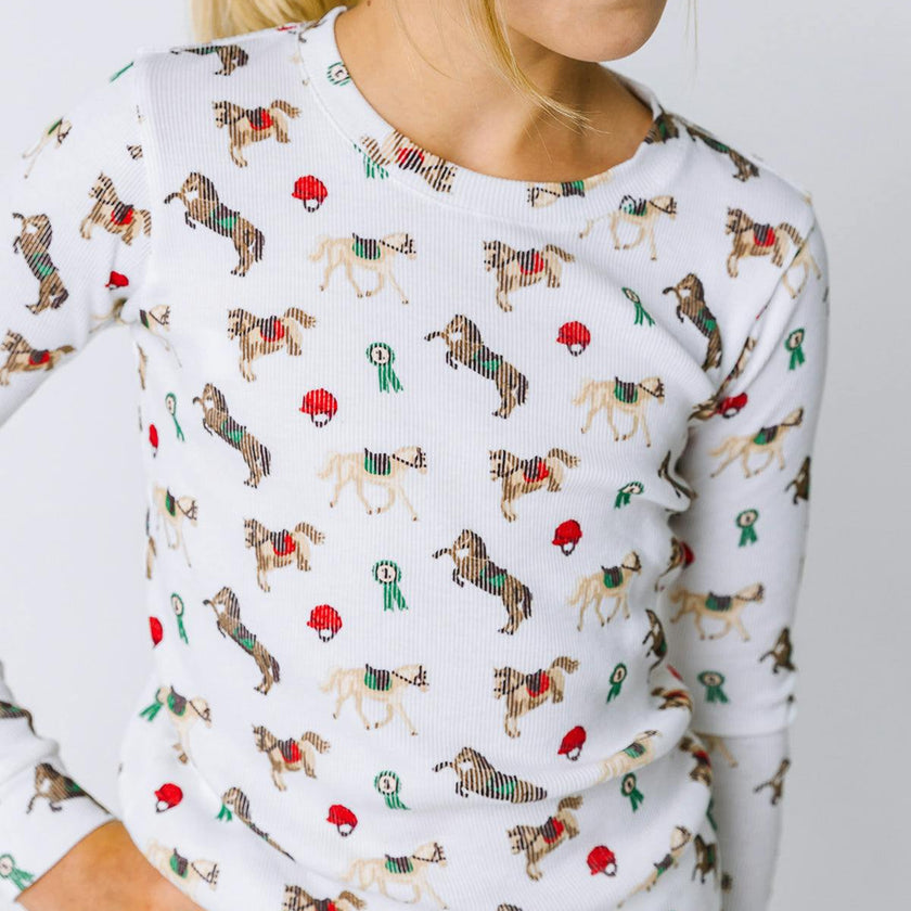 The Organic Long Sleeve Pajama Set [Riding Ponies]