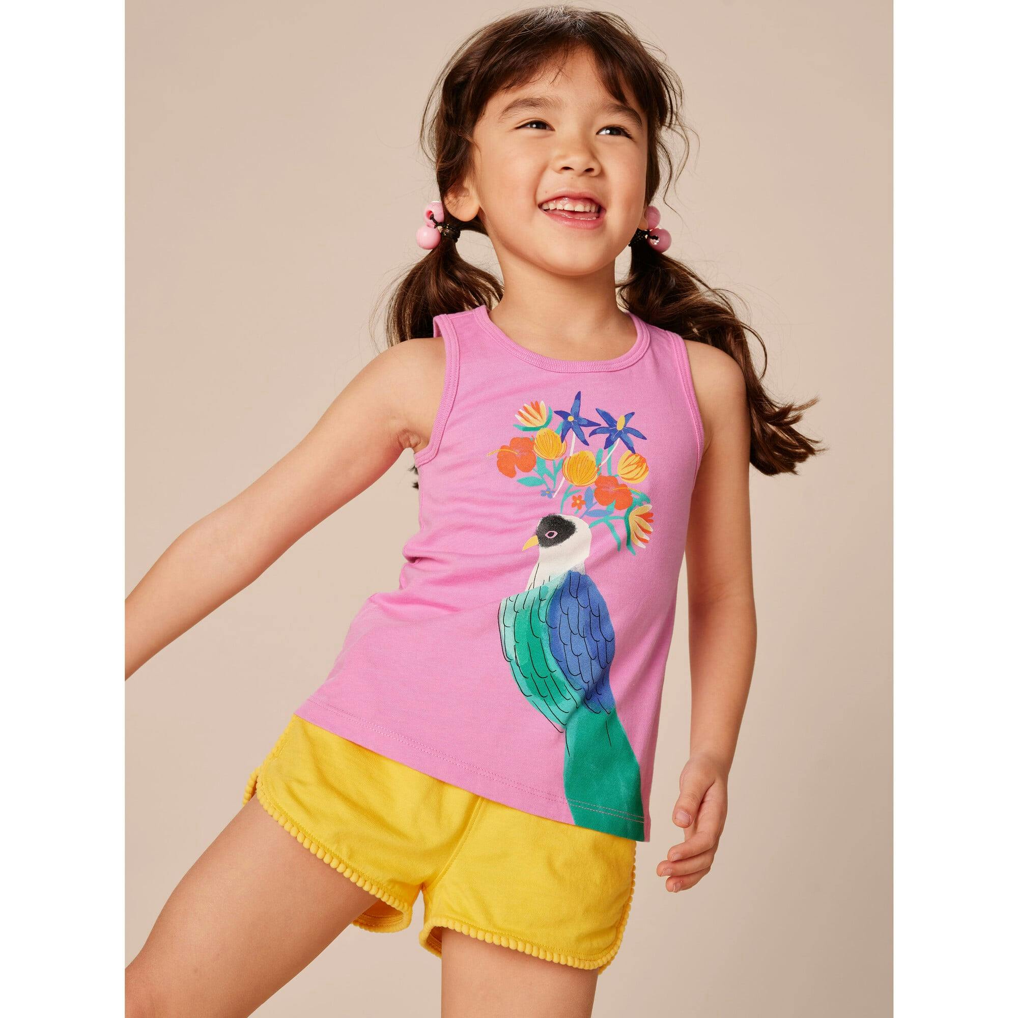 Floral Turaco Graphic Tank, Pink