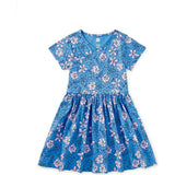 Short Sleeve Wrap Neck Dress, Multi