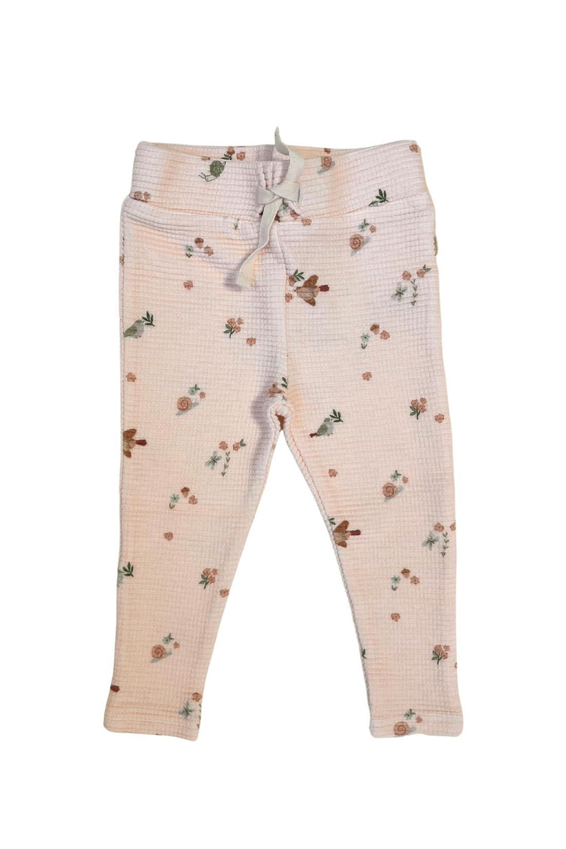 Organic Cotton Waffle Legging in Birds