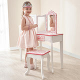 Teamson Kids Wooden Print 2-pc. Play Vanity