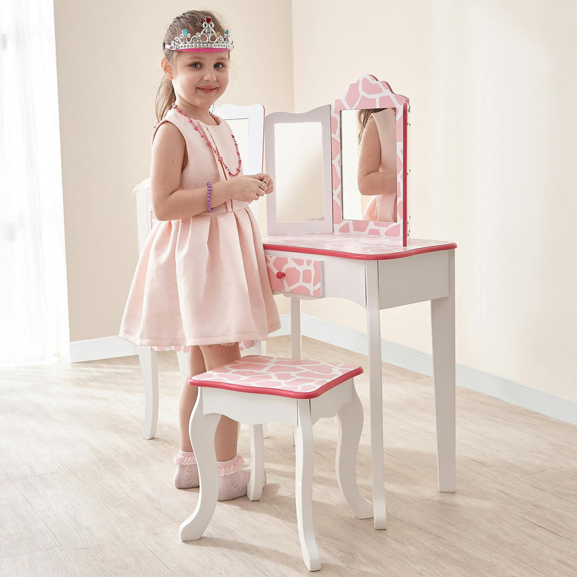 Teamson Kids Wooden Print 2-pc. Play Vanity
