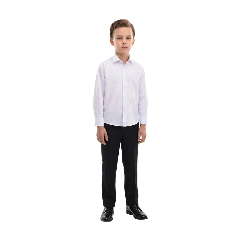 White Solid Dress Shirt