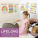 16-Piece Laminated Colorful Prek & Kindergarten Posters & 8-Piece Calming Corner Posters