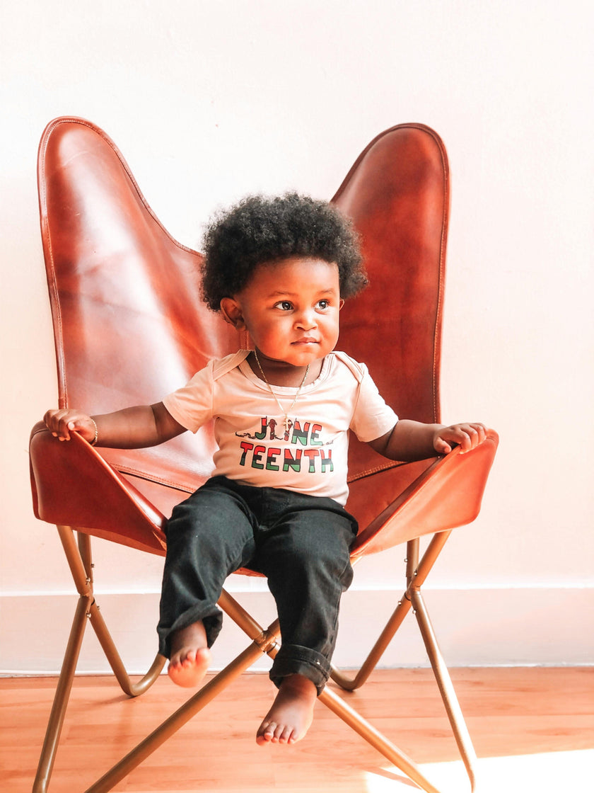 Baby Juneteenth Bamboo Bodysuit, Tan