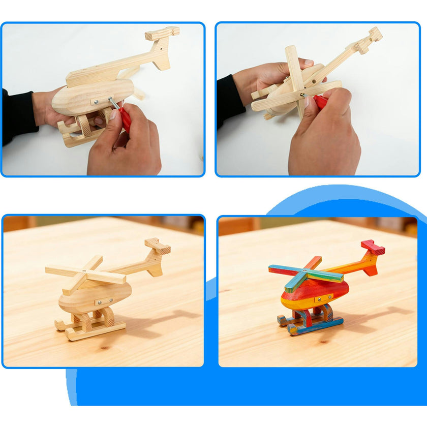 3-Piece Wood Building Toy Kit
