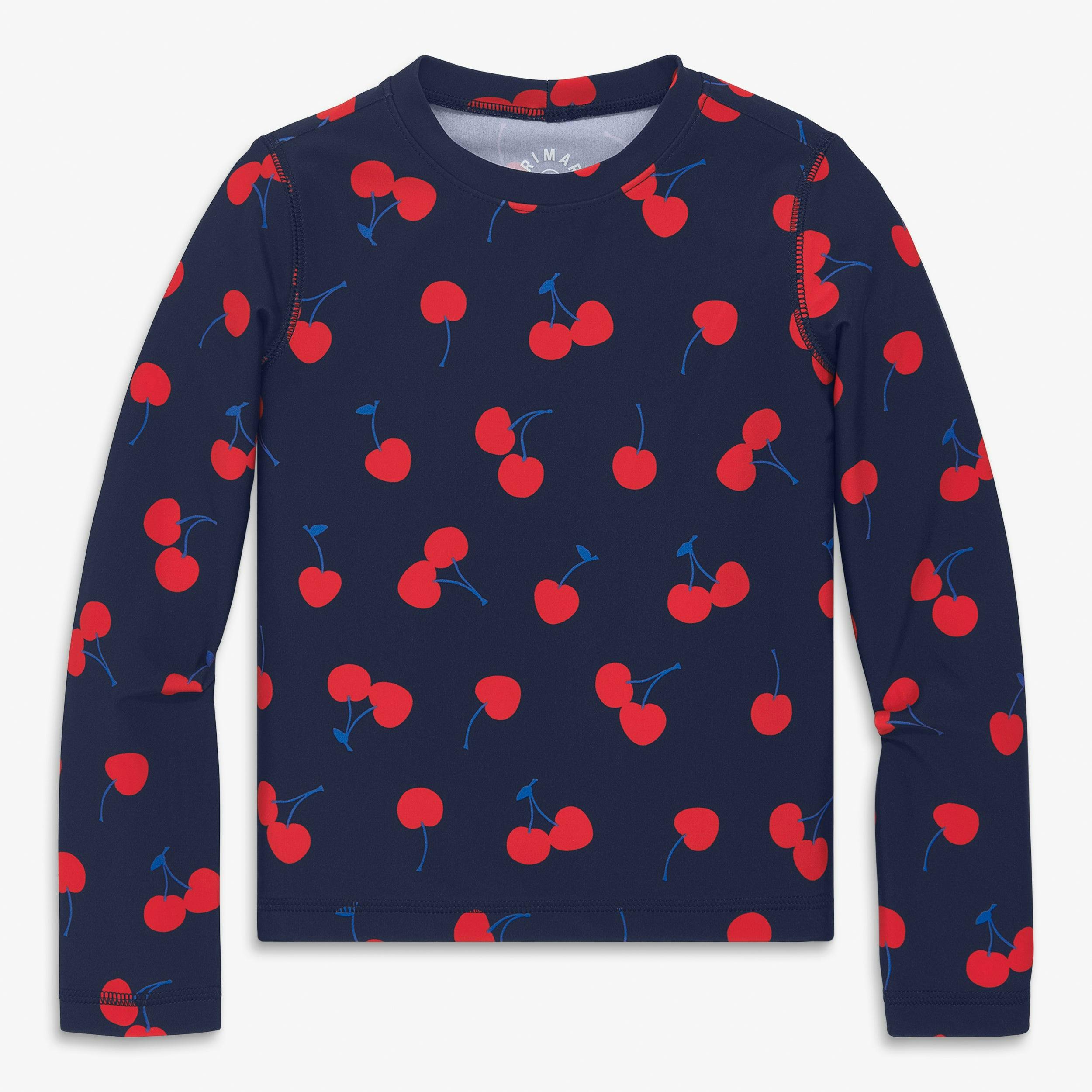 Clearance kids long sleeve swim top in cherries