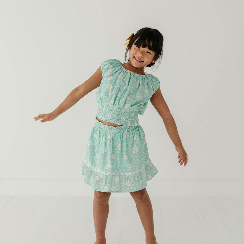 Eyelet Peasant Top