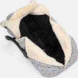 Floral Print Zipped Puffy Car Seat Cocoon
